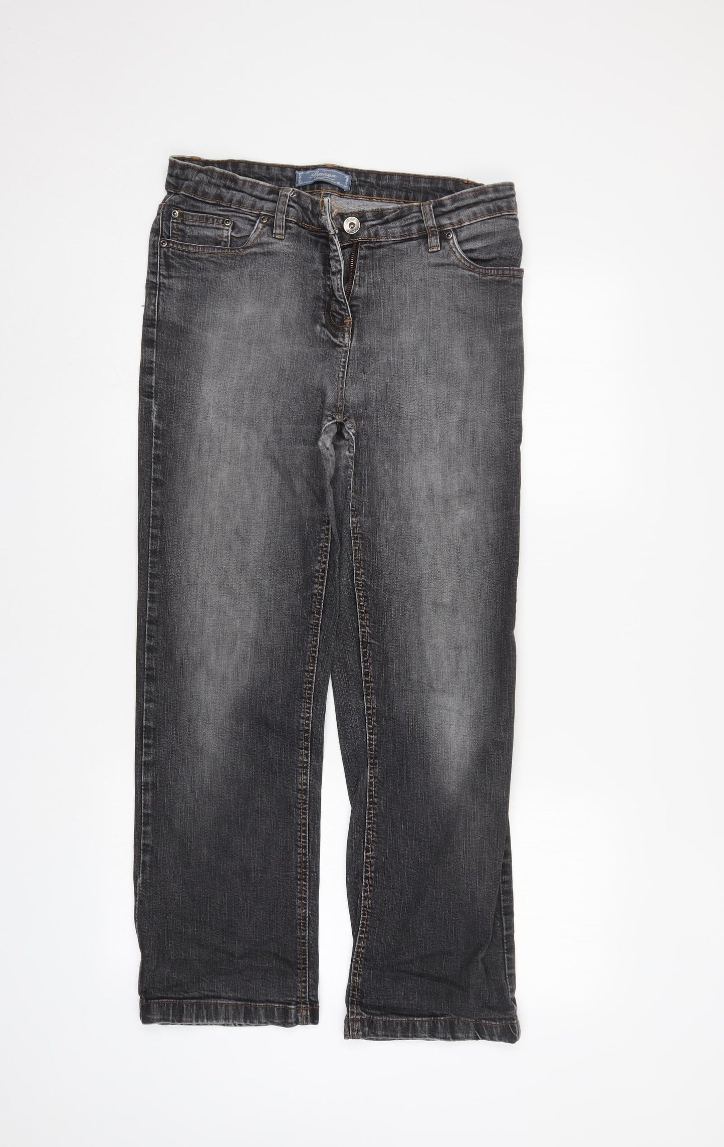 Papaya Womens Black   Straight Jeans Size 12 L28 in