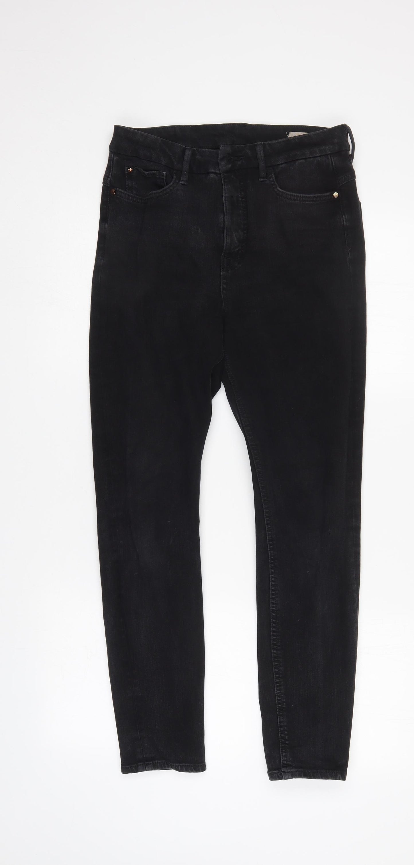 M&S Womens Black   Straight Jeans Size 10 L28 in