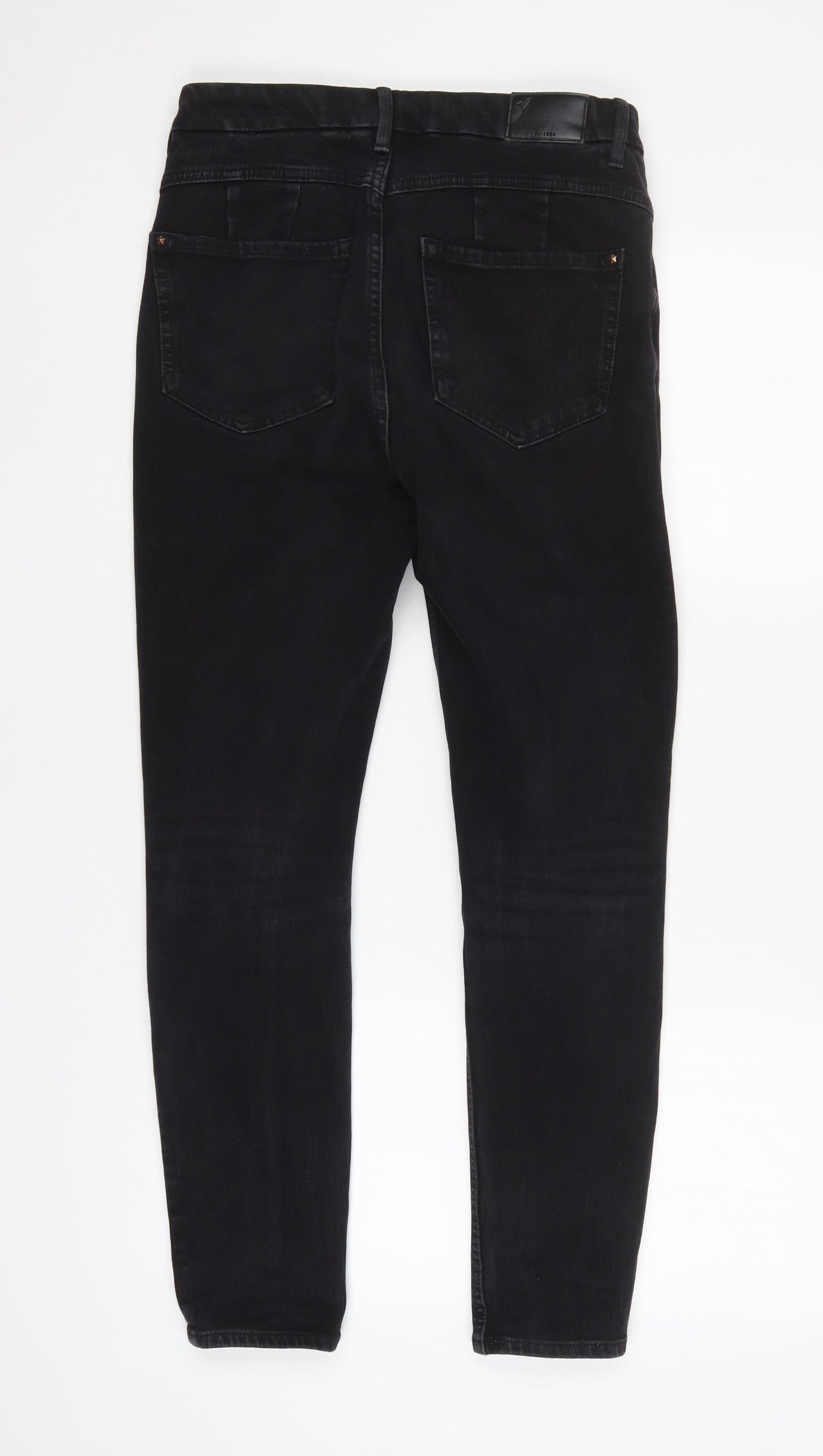 M&S Womens Black   Straight Jeans Size 10 L28 in