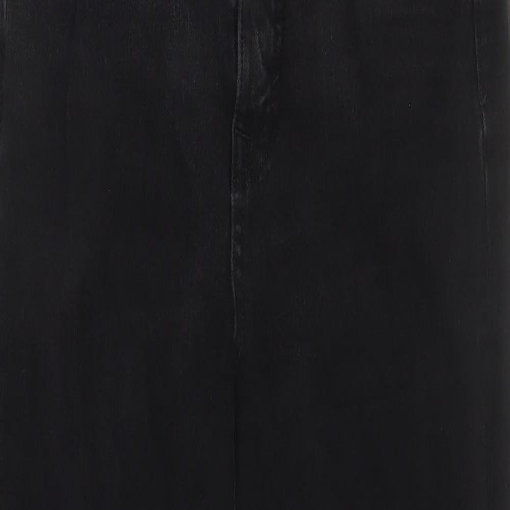 M&S Womens Black   Straight Jeans Size 10 L28 in