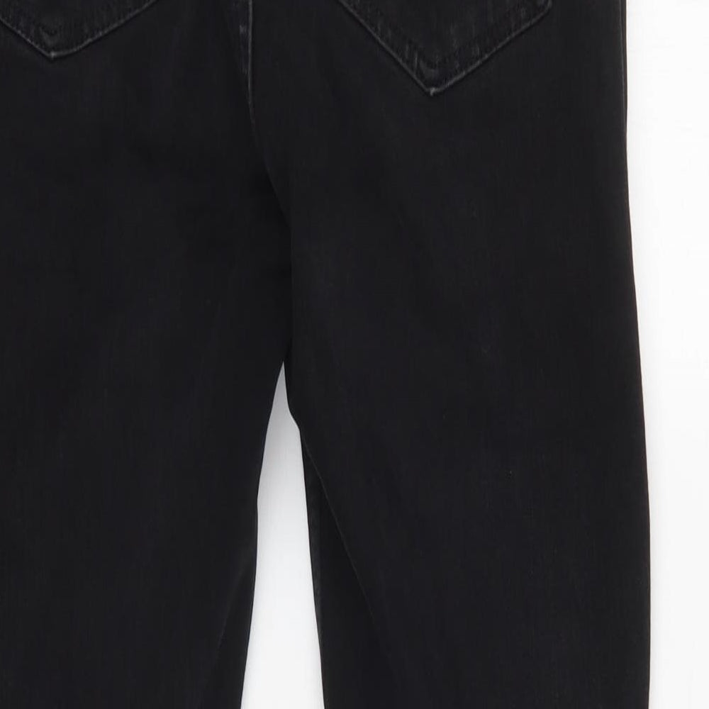M&S Womens Black   Straight Jeans Size 10 L28 in