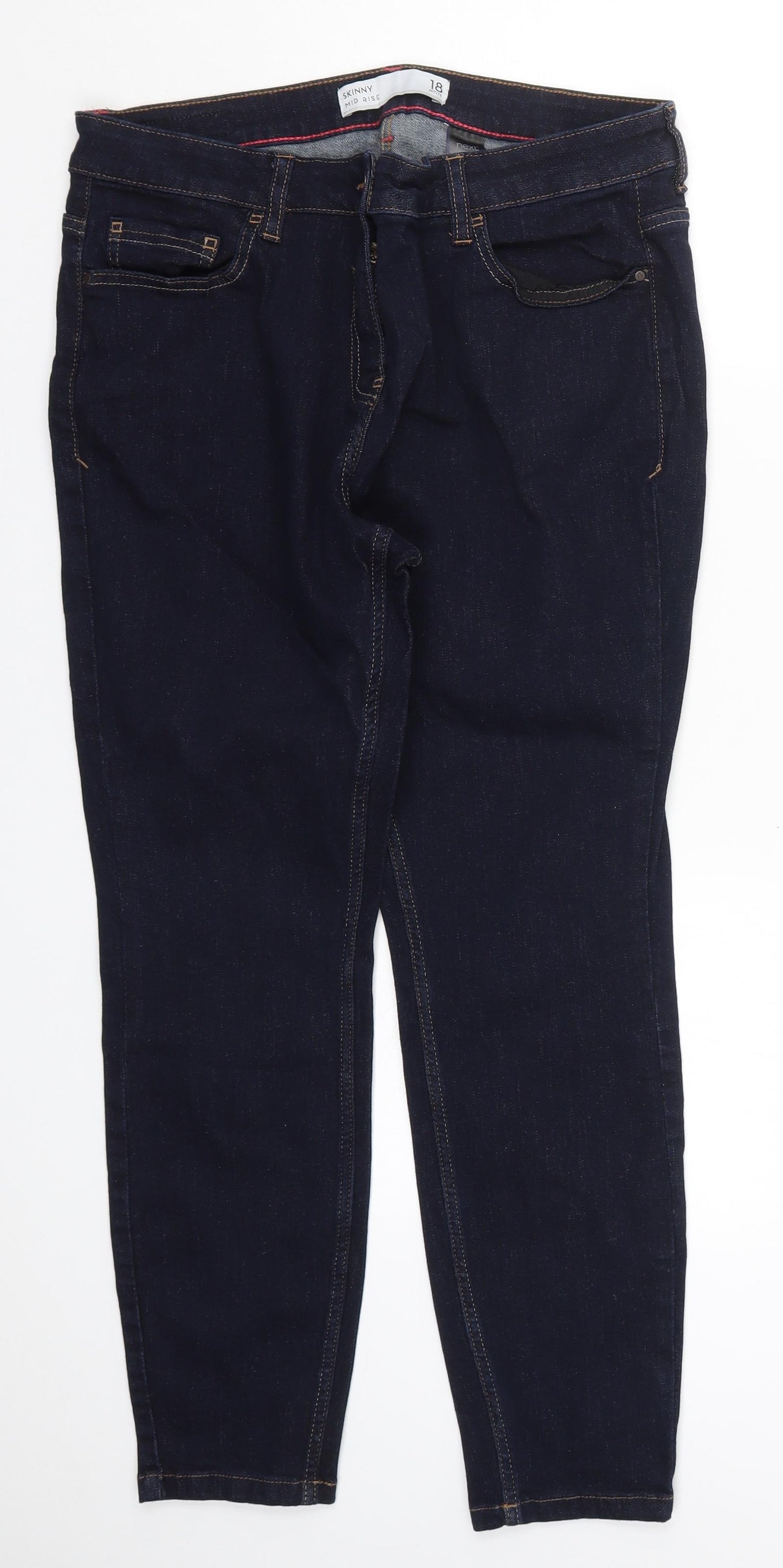 NEXT Womens Blue  Denim Skinny Jeans Size 18 L26 in