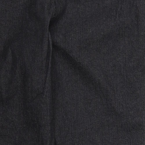 F&F Womens Black  Denim Straight Jeans Size 24 L30 in