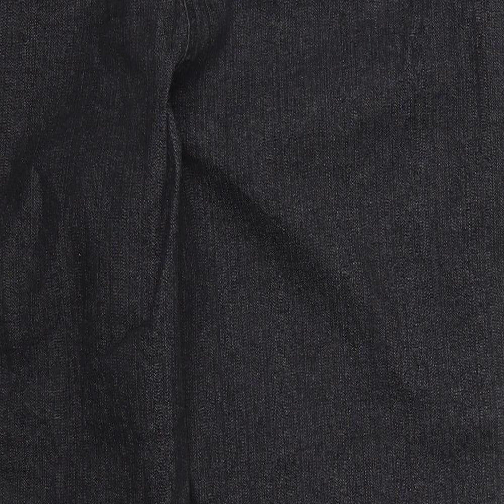 F&F Womens Black  Denim Straight Jeans Size 24 L30 in