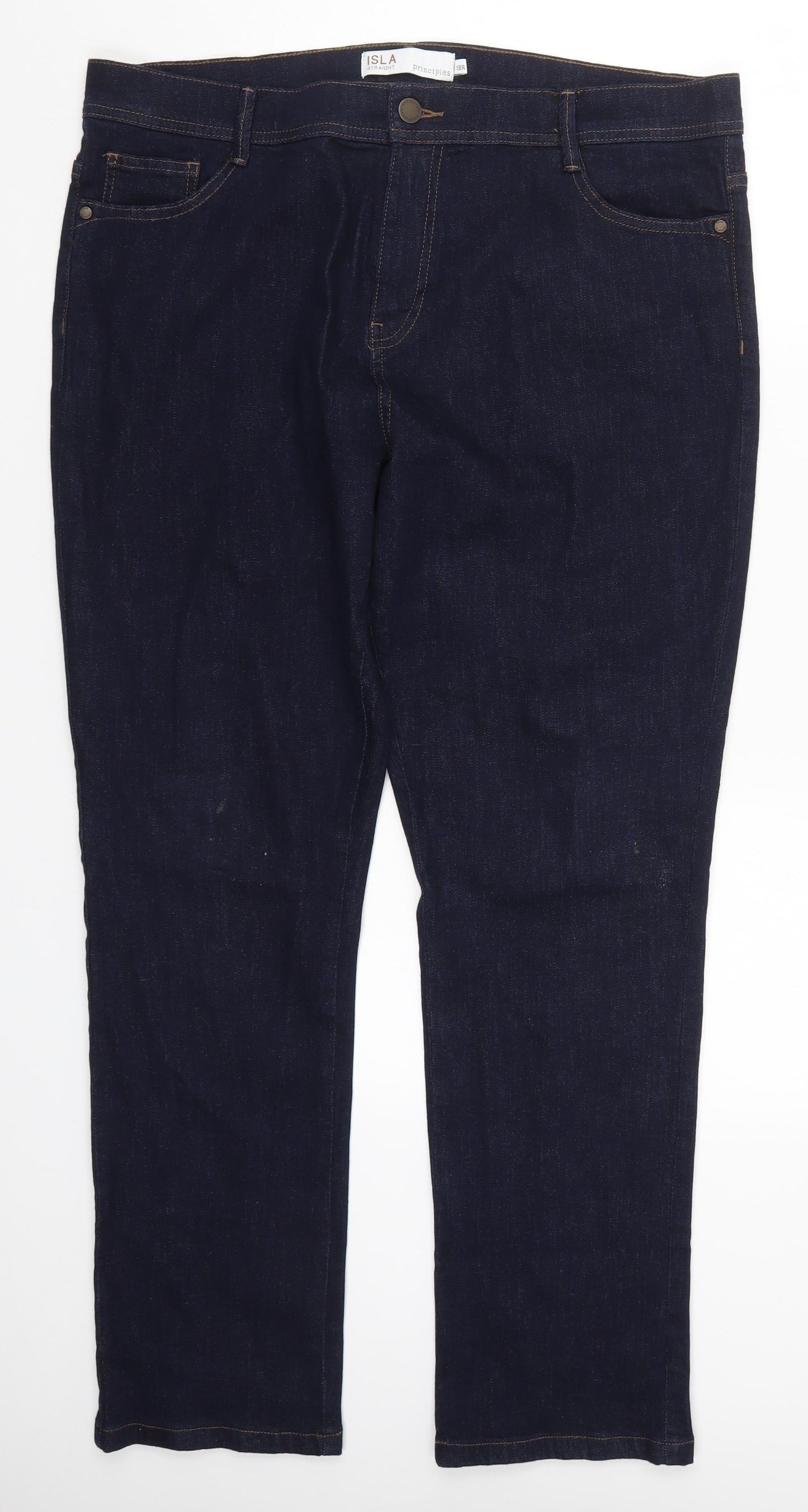 Principles Womens Blue  Denim Straight Jeans Size 18 L29 in