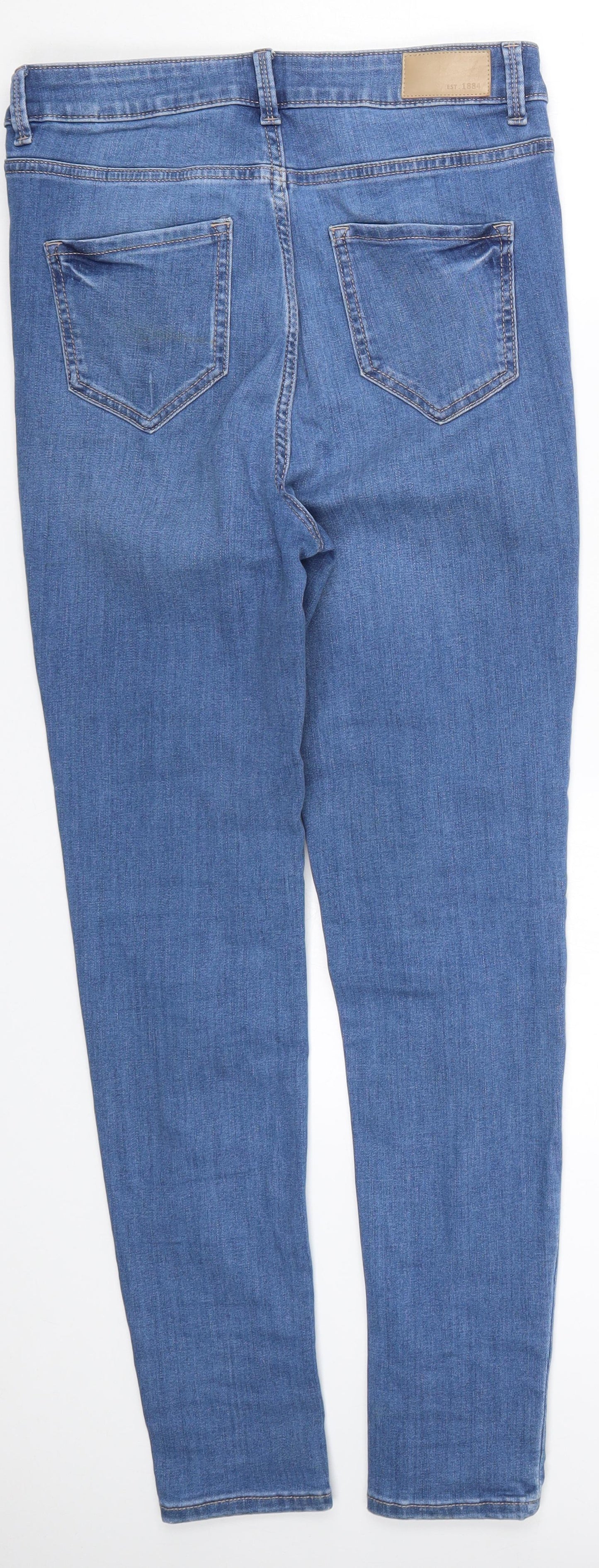 Marks and Spencer Womens Blue  Denim Skinny Jeans Size 10 L27 in