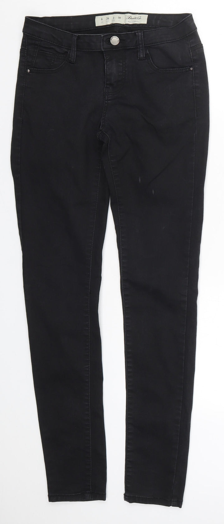 Denim Co Womens Black Denim Skinny Jeans Size 6 L28 in