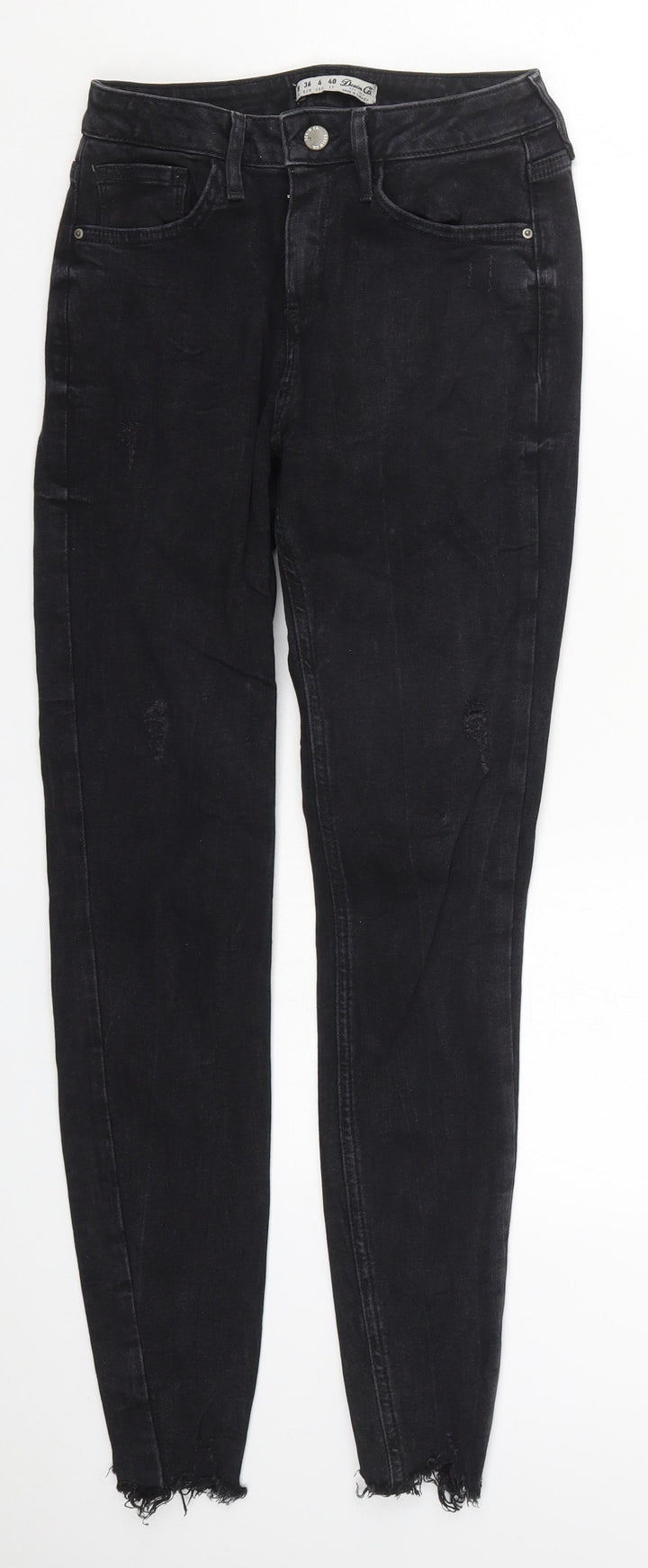 Denim Co Womens Black Denim Skinny Jeans Size 8 L28 in