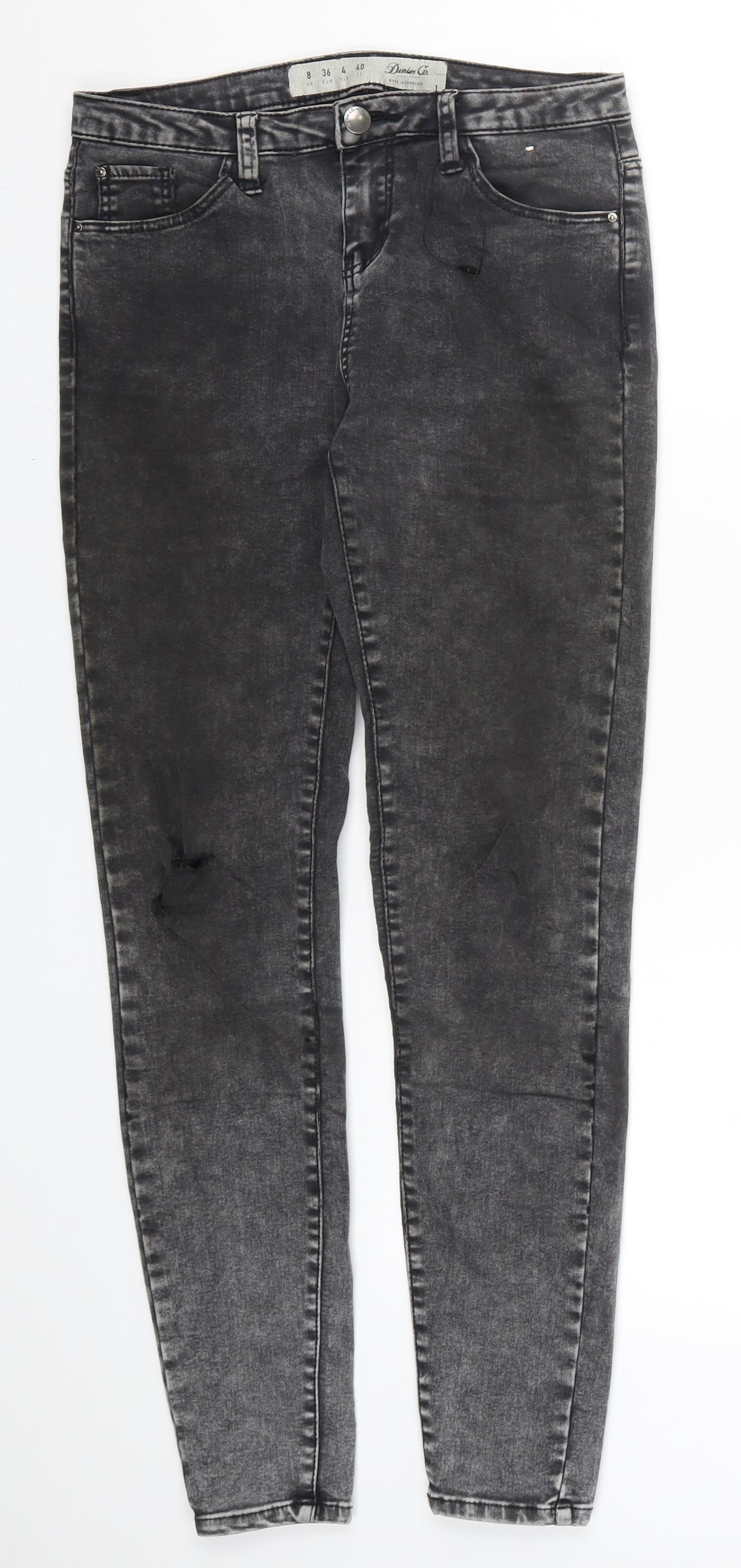 Denim Co Womens Grey  Denim Skinny Jeans Size 8 L27 in