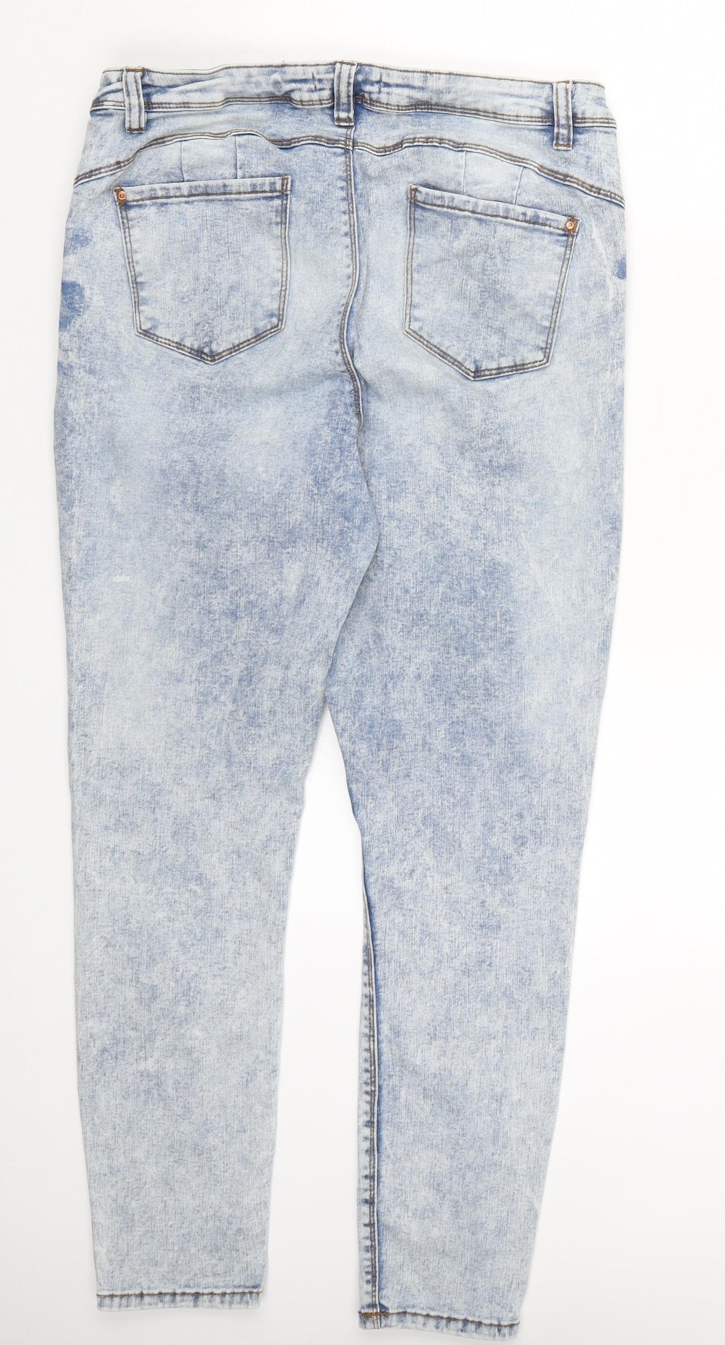 Denim Co Womens Blue  Denim Skinny Jeans Size 18 L28 in - Acid Wash
