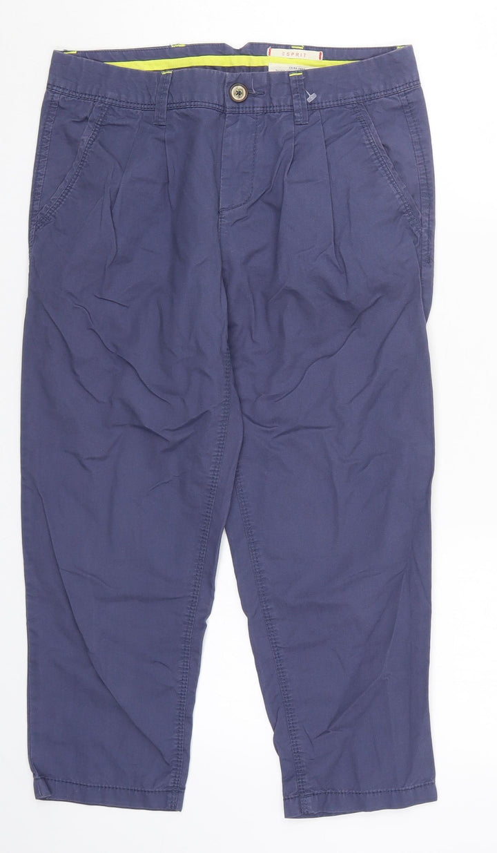 Esprit Womens Blue Cropped Trousers Size 6 L21 in