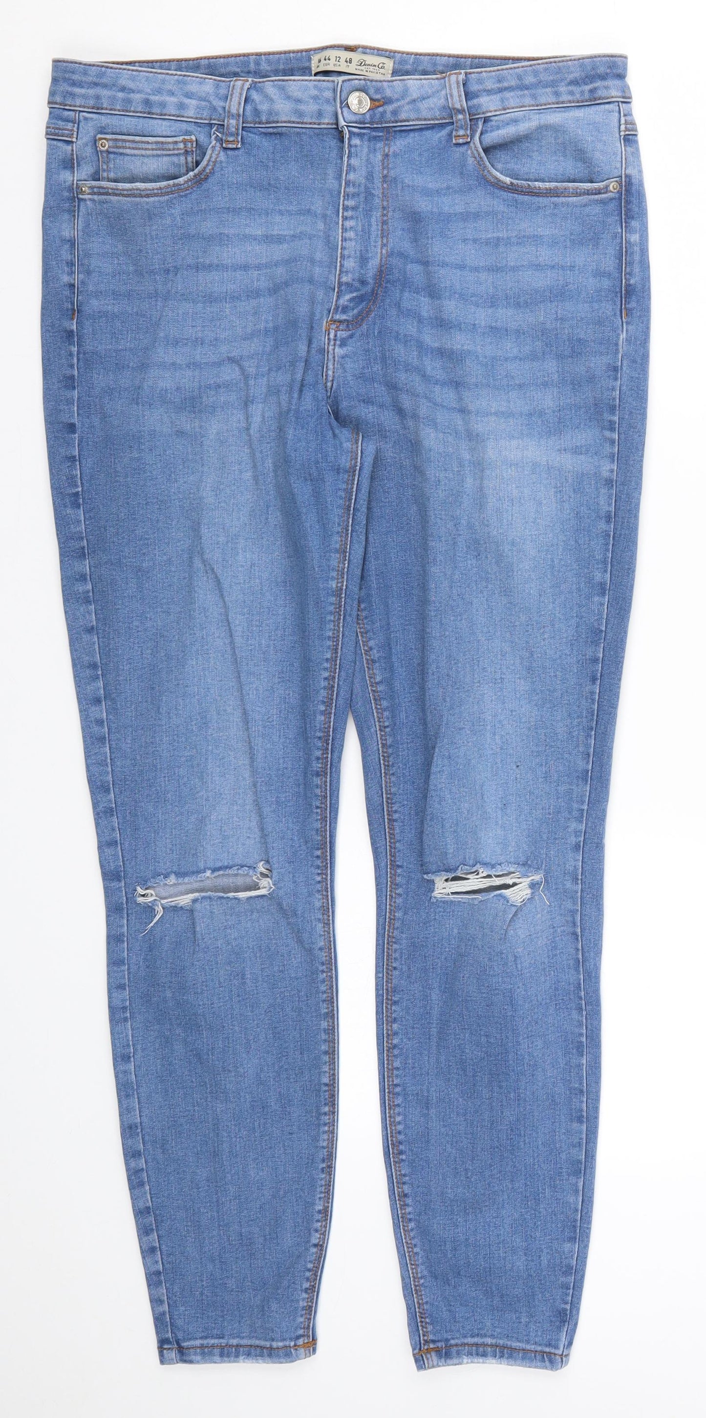 Denim Co Womens Blue  Denim Skinny Jeans Size 16 L27 in