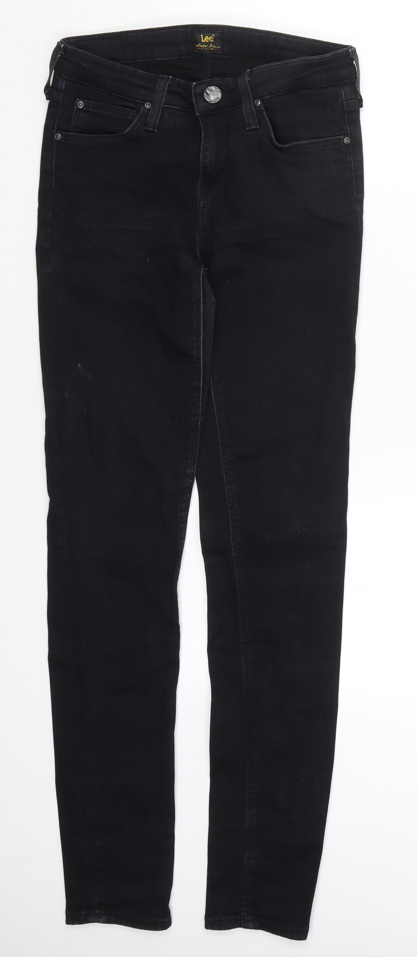 Lee Womens Black  Denim Skinny Jeans Size 26 in L30 in