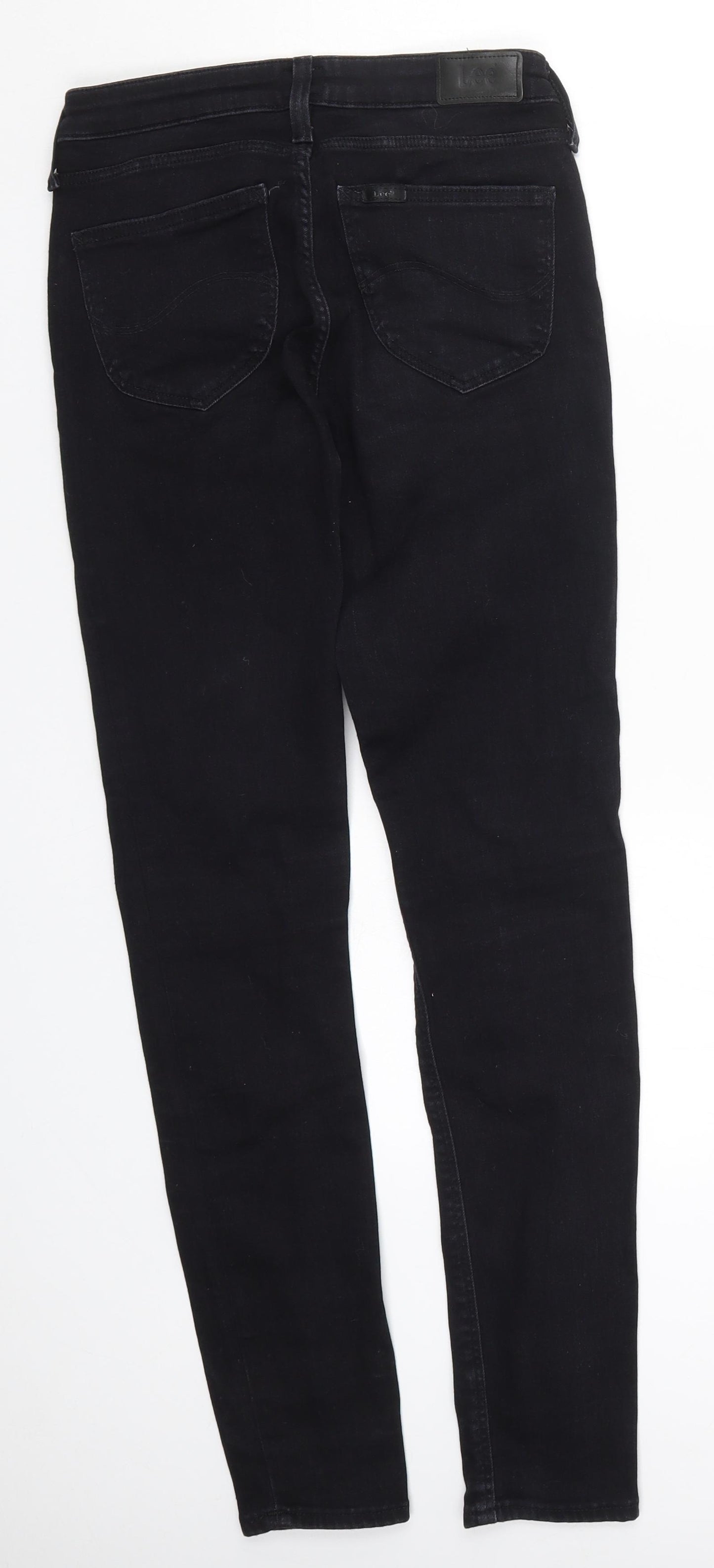 Lee Womens Black  Denim Skinny Jeans Size 26 in L30 in