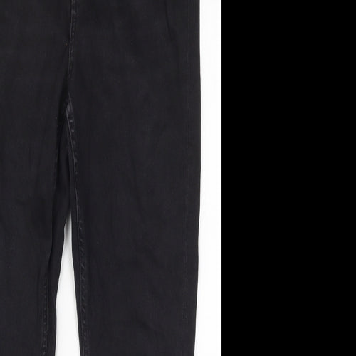 Marks and Spencer Womens Black  Denim Straight Jeans Size 18 L27 in