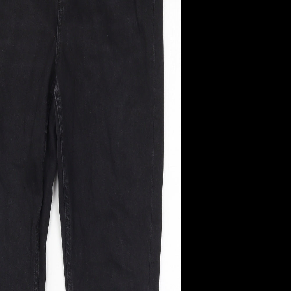 Marks and Spencer Womens Black  Denim Straight Jeans Size 18 L27 in