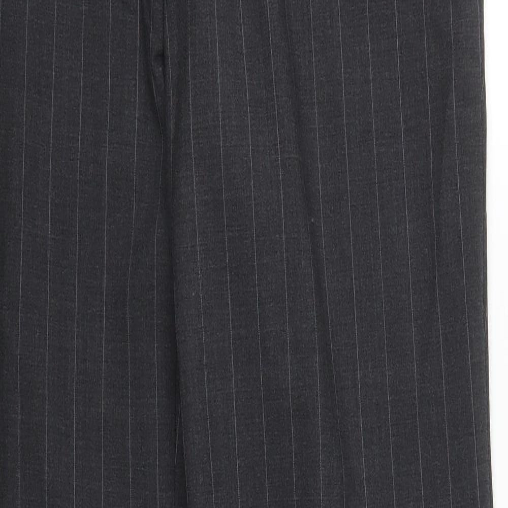 Simon Jersey Womens Grey Striped  Trousers  Size 12 L34 in