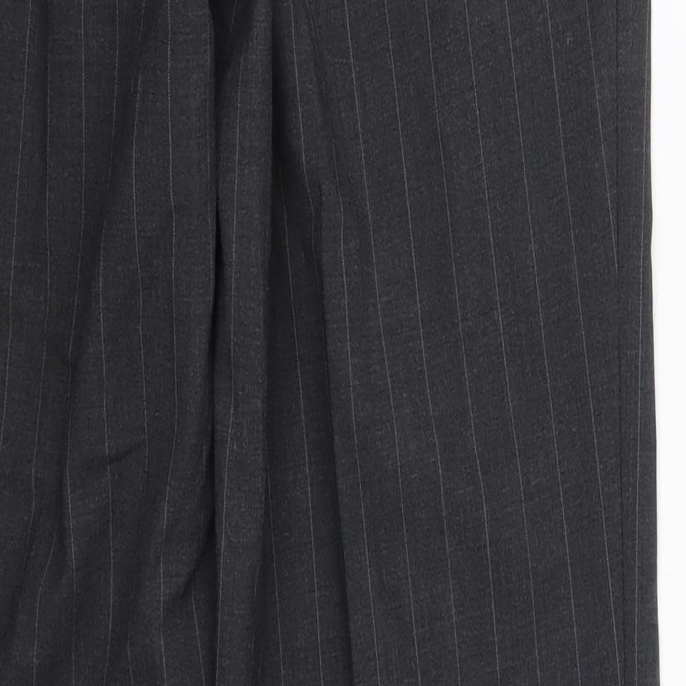 Simon Jersey Womens Grey Striped  Trousers  Size 12 L34 in