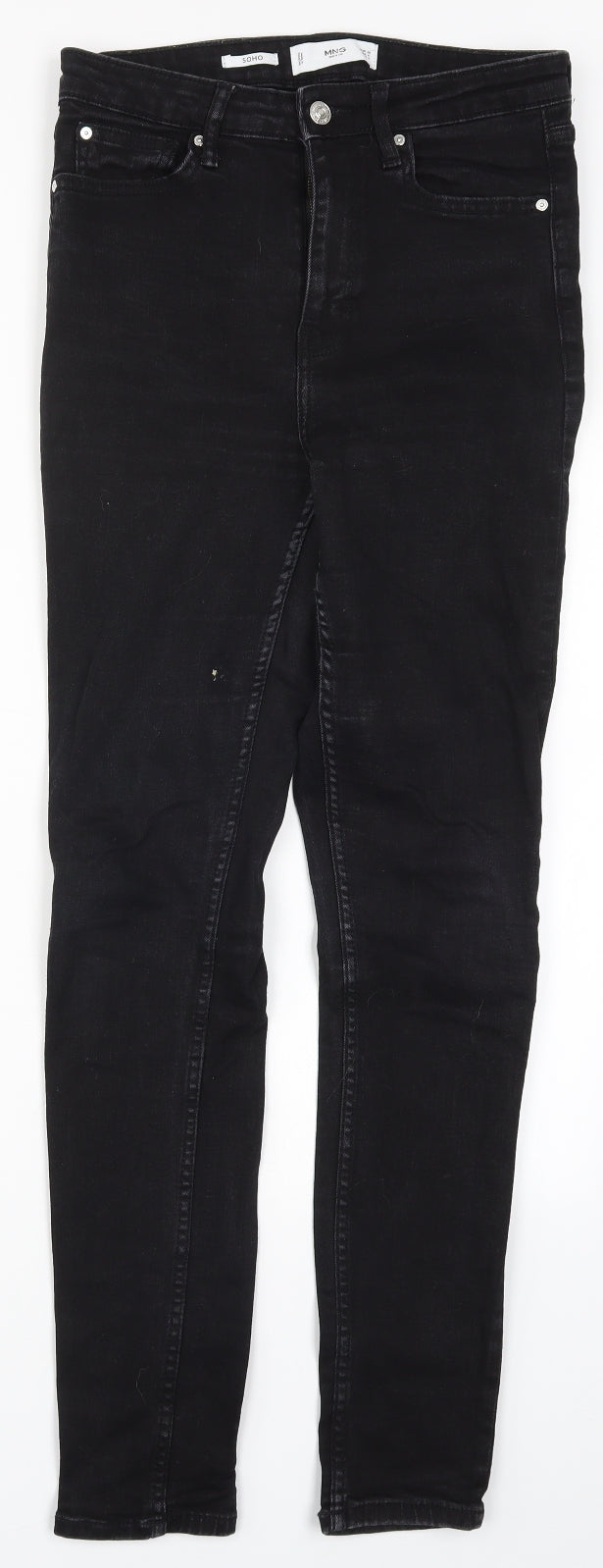 Mango Womens Black  Denim Skinny Jeans Size 10 L30 in