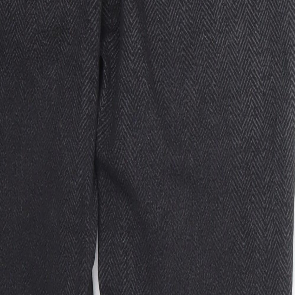 NEXT Womens Grey Herringbone Denim Skinny Jeans Size 8 L27 in