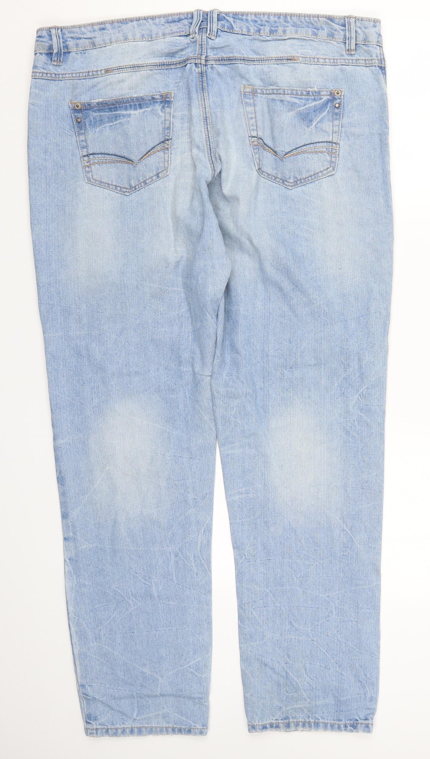 Yes Yes Womens Blue  Denim Tapered Jeans Size 16 L31 in