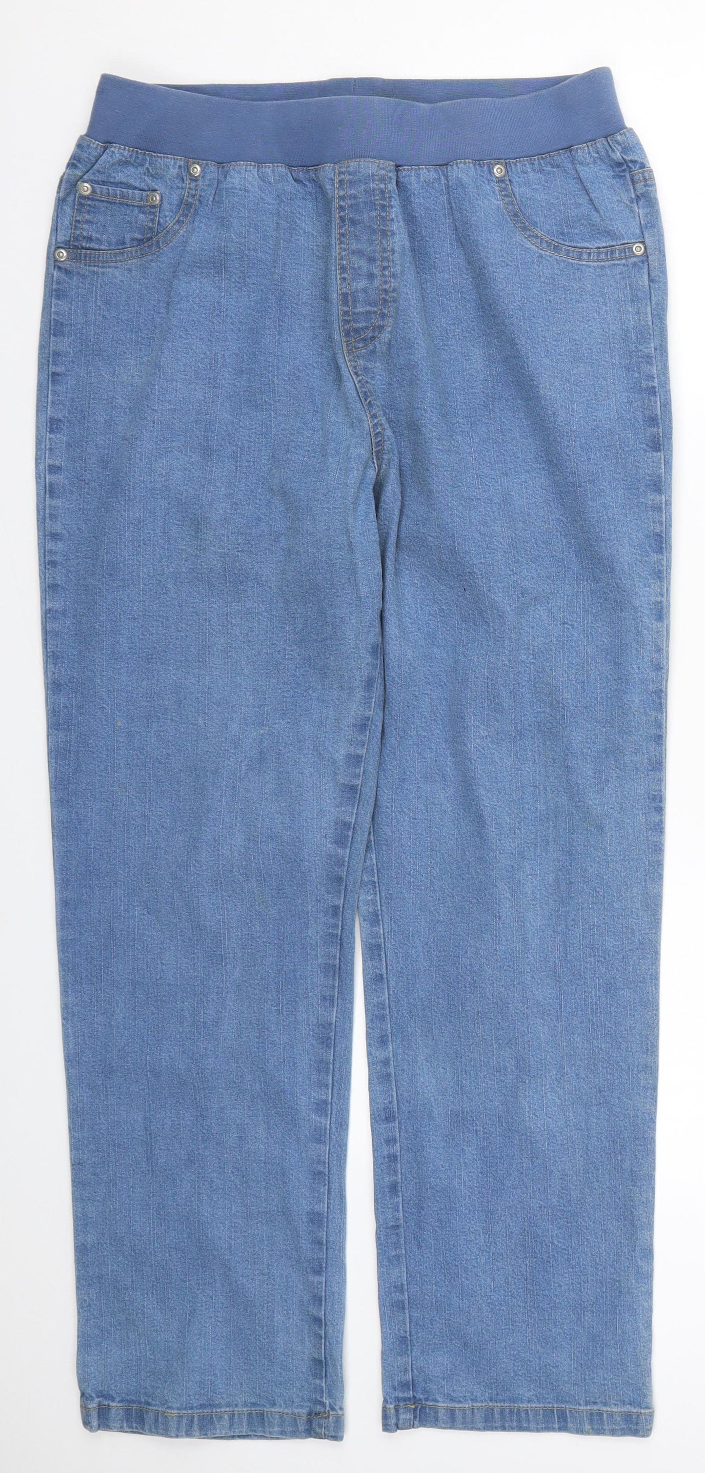 Being Casual Womens Blue  Denim Straight Jeans Size 16 L28 in