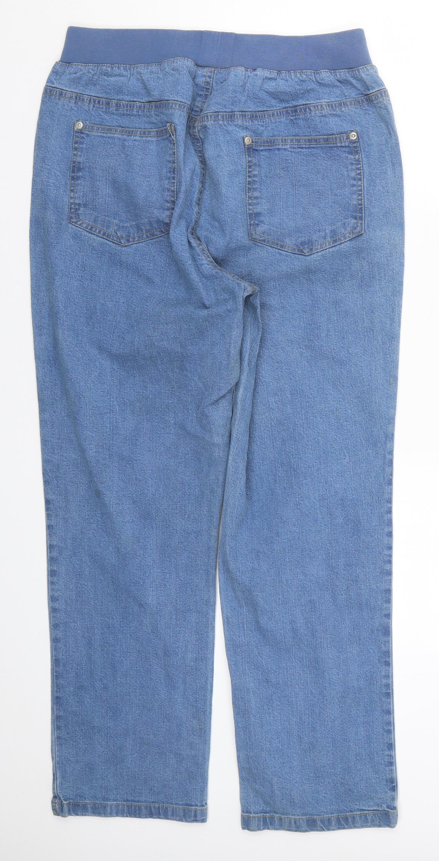 Being Casual Womens Blue  Denim Straight Jeans Size 16 L28 in