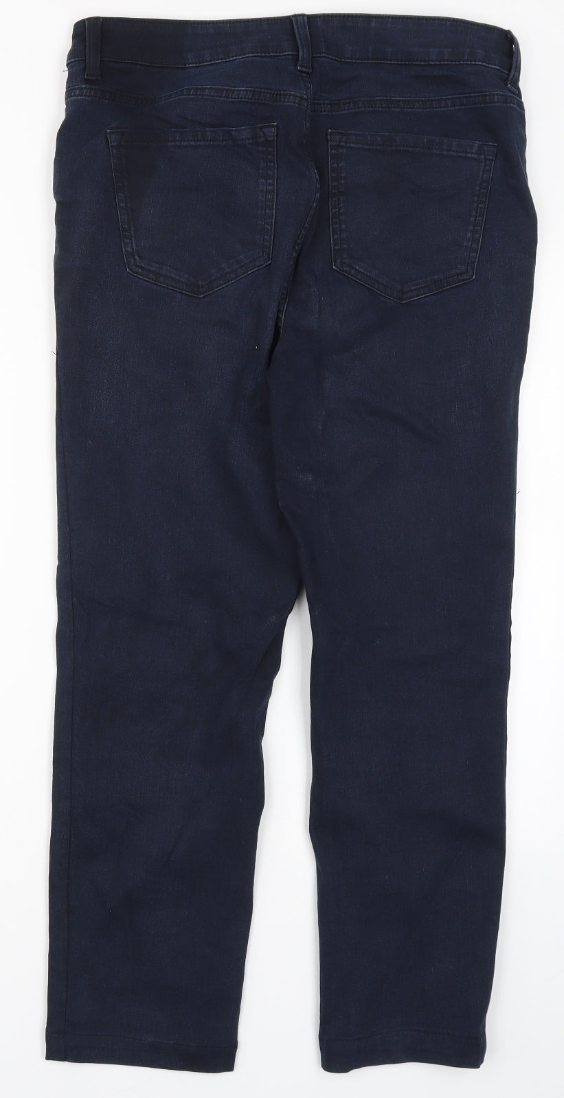Marks and Spencer Womens Blue  Denim Straight Jeans Size 14 L26.5 in