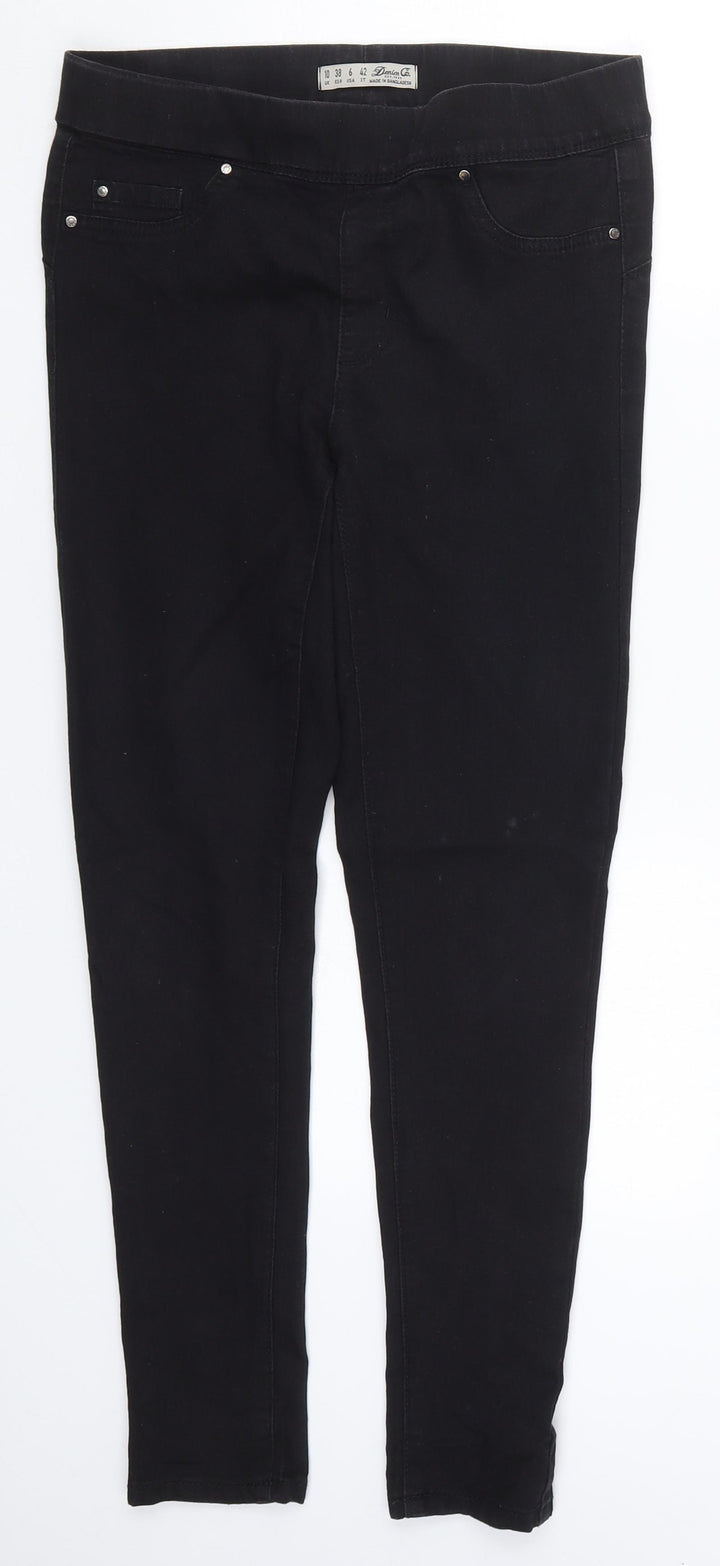 Denim Co Womens Black Denim Jegging Jeans Size 10 L26 in