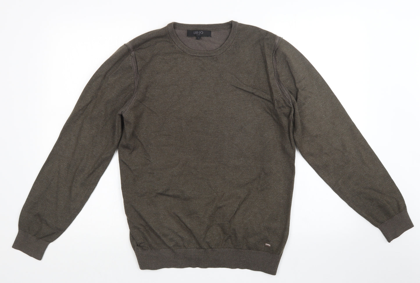 Liu Jo Mens Brown  Knit Pullover Jumper Size L