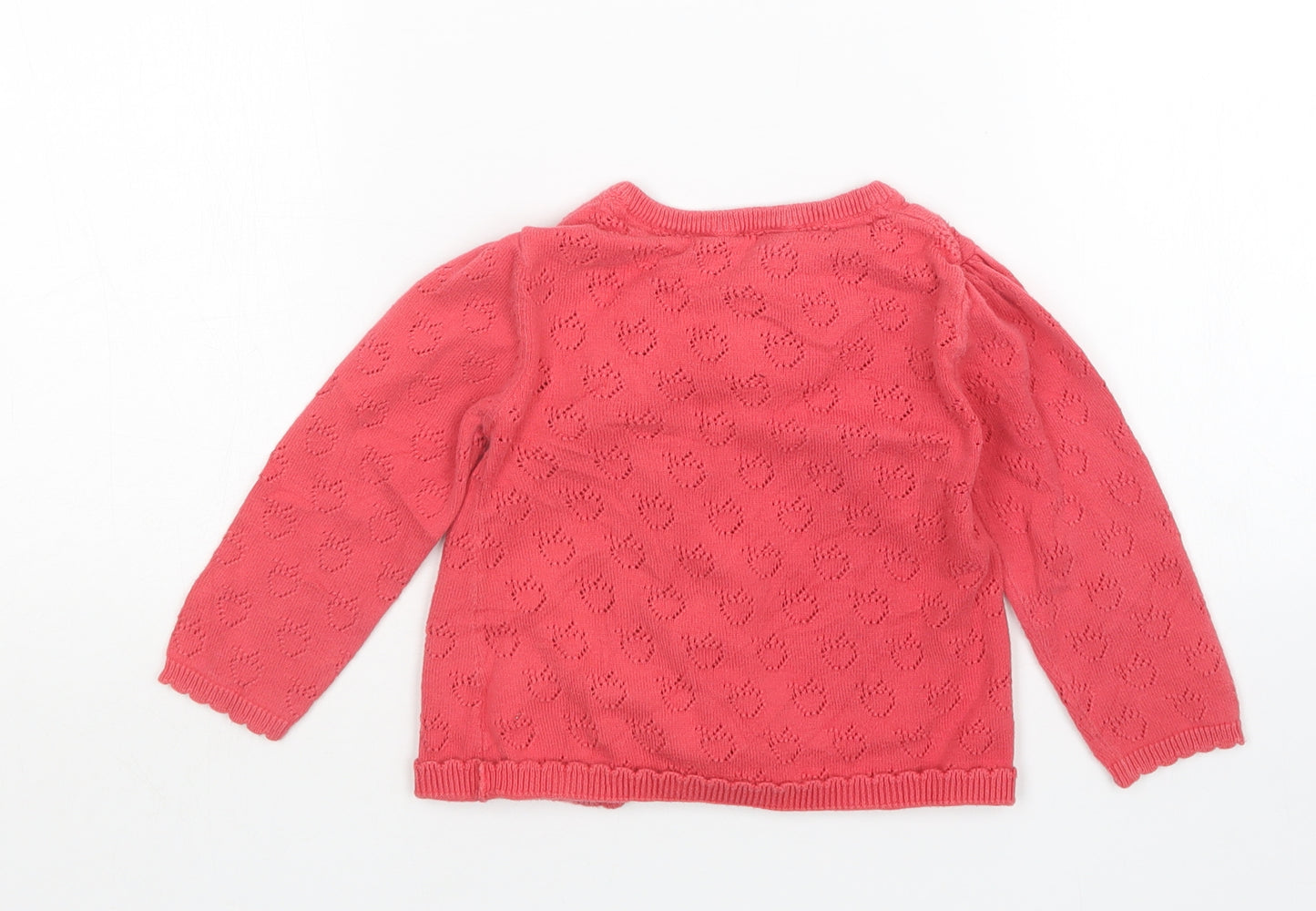 TU Girls Pink  Knit Cardigan Jumper Size 12-18 Months