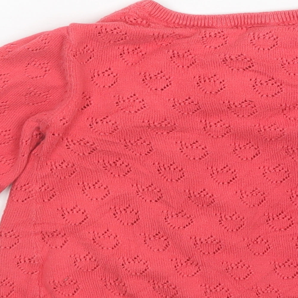 TU Girls Pink  Knit Cardigan Jumper Size 12-18 Months
