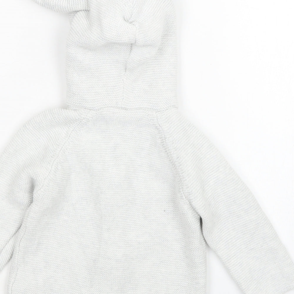 NEXT Boys Grey  Knit Cardigan Jumper Size 6-9 Months