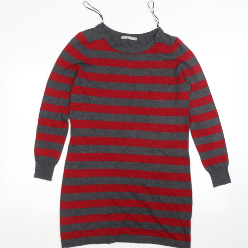 Marks and Spencer Womens Grey Striped  Pullover Jumper Size 12