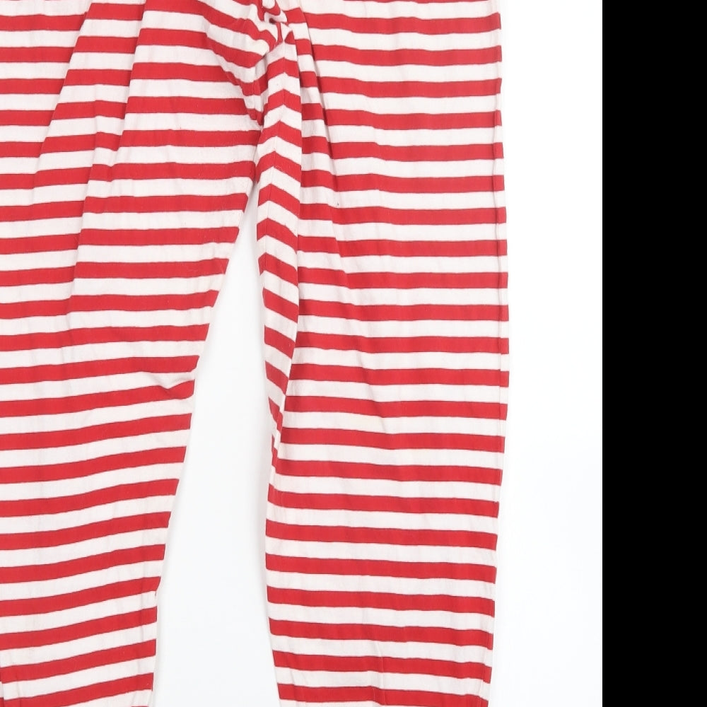 George Womens Red Striped  Capri Pyjama Set Size 12  - Christmas