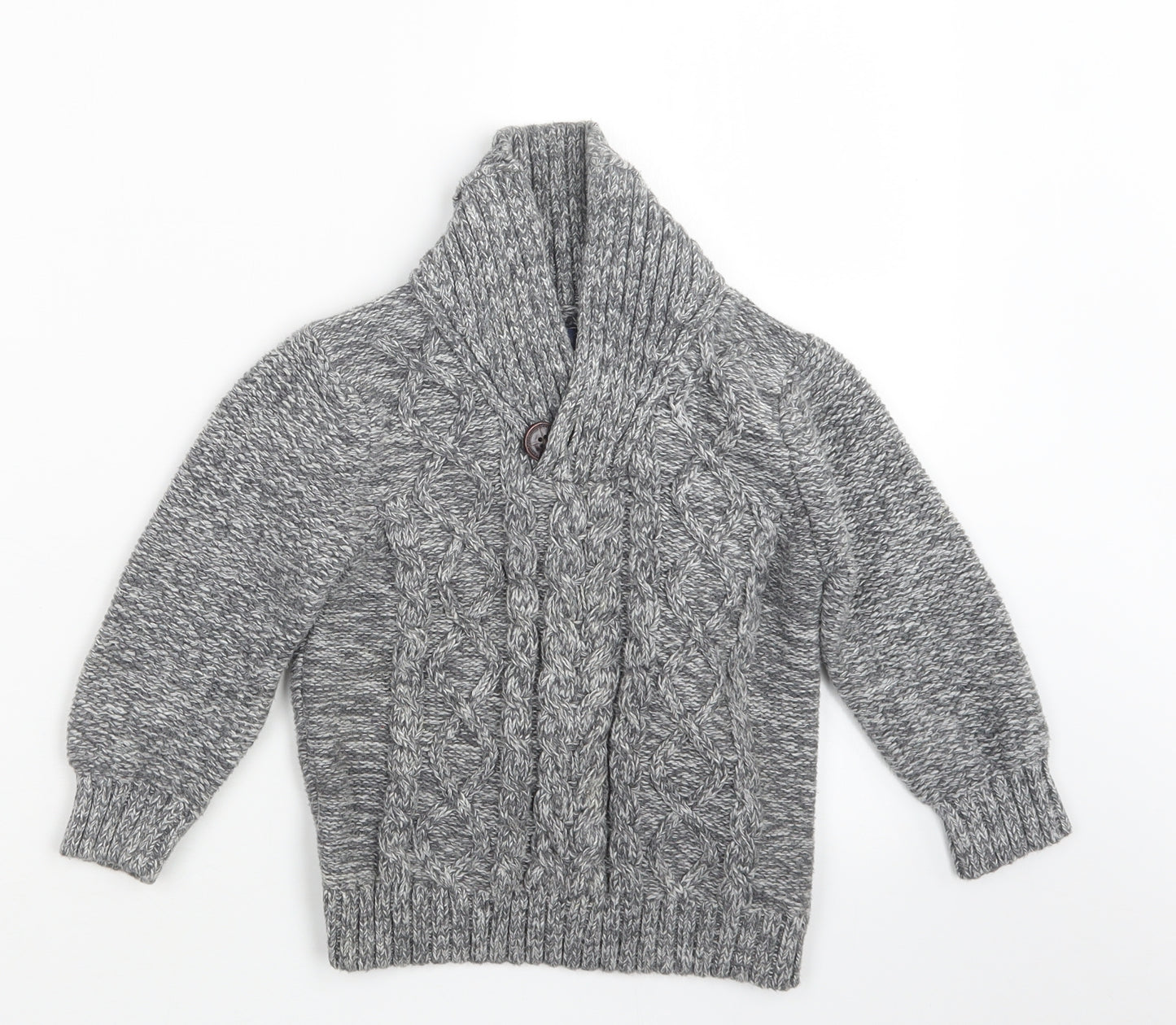 NEXT Boys Grey  Knit Pullover Sweatshirt Size 3-4 Years