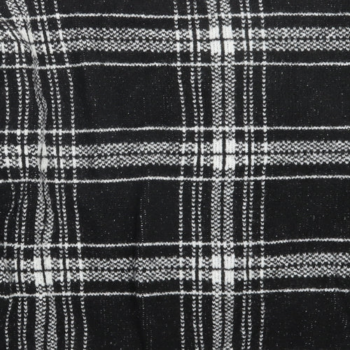 Marks and Spencer Womens Black Check Knit Pullover Jumper Size XL