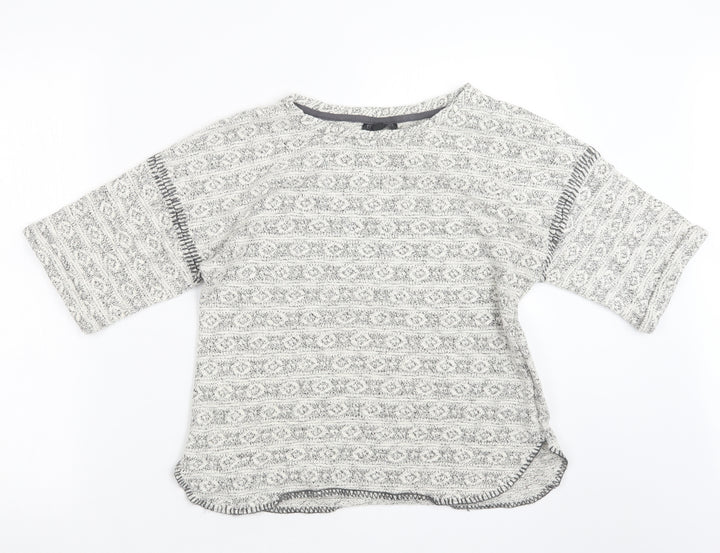 Topshop Womens Beige  Knit Pullover Jumper Size 10