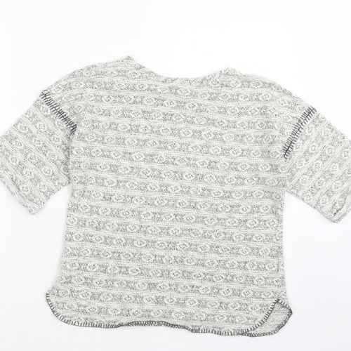 Topshop Womens Beige  Knit Pullover Jumper Size 10