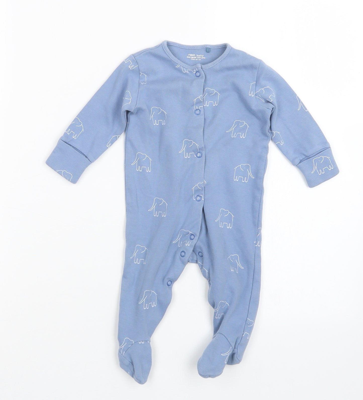 NEXT Boys Blue Geometric  Babydoll One Piece Size 3-6 Months