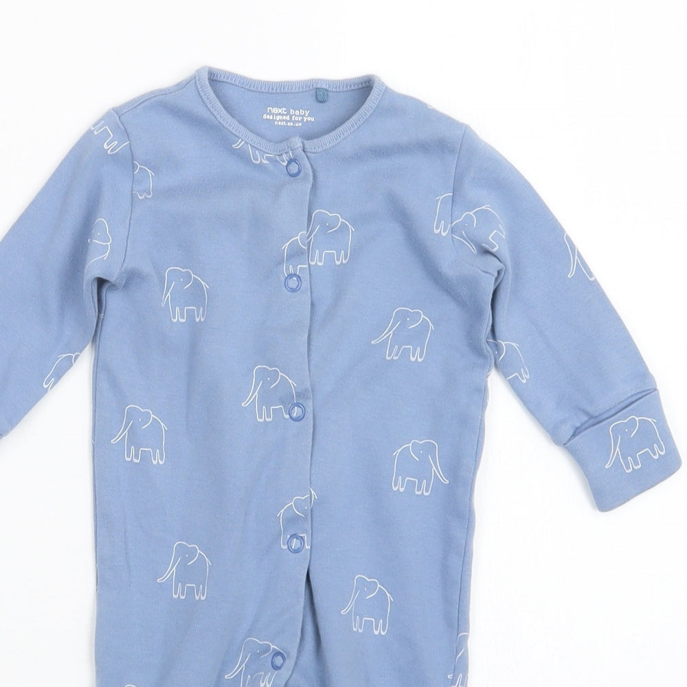 NEXT Boys Blue Geometric  Babydoll One Piece Size 3-6 Months