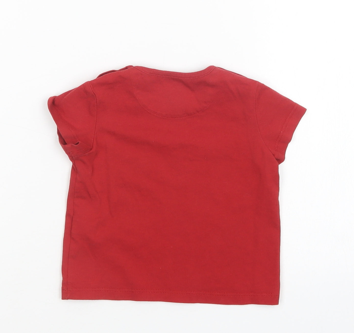 Burberry Boys Red   Basic T-Shirt Size 12 Months
