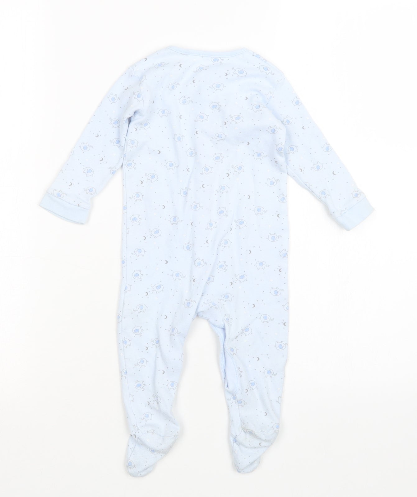 Matalan Boys Blue Geometric  Babydoll One Piece Size 6-9 Months