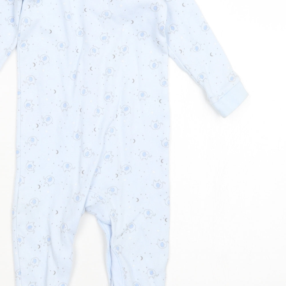 Matalan Boys Blue Geometric  Babydoll One Piece Size 6-9 Months