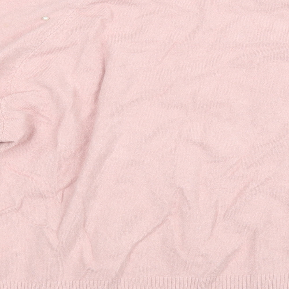 Sweet Girl Womens Pink  Knit Pullover Jumper Size L