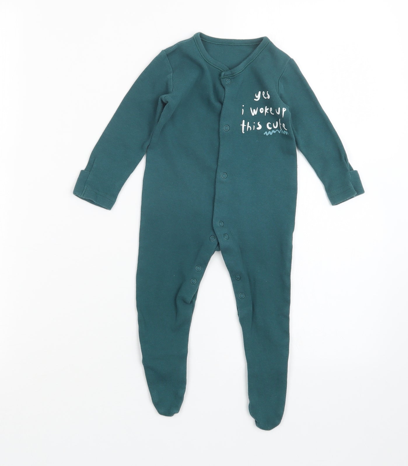 George Boys Green Geometric  Babydoll One Piece Size 6-9 Months