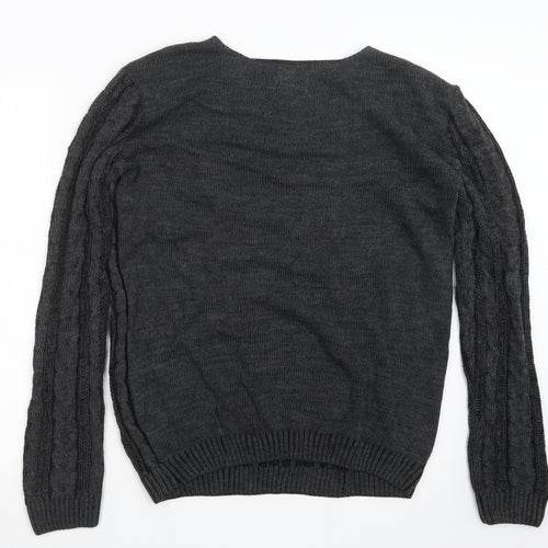 ASOS Mens Black  Knit Pullover Jumper Size S