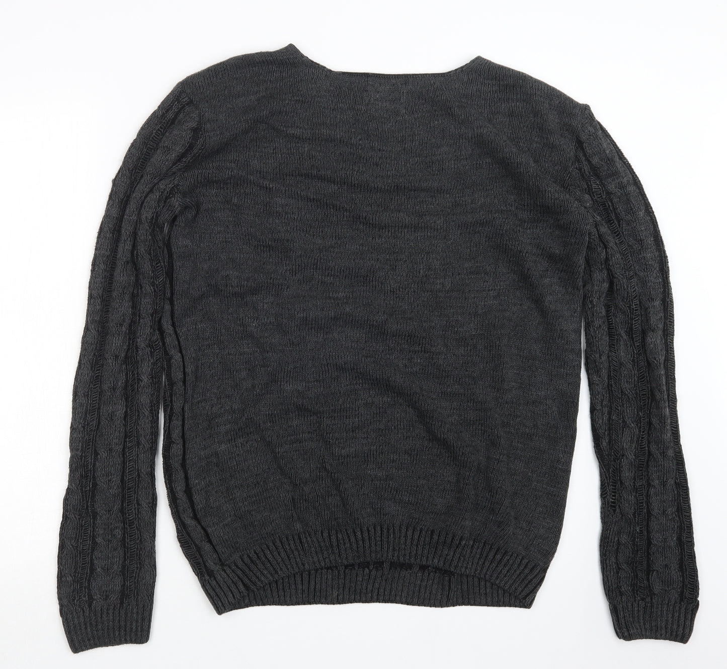 ASOS Mens Black  Knit Pullover Jumper Size S