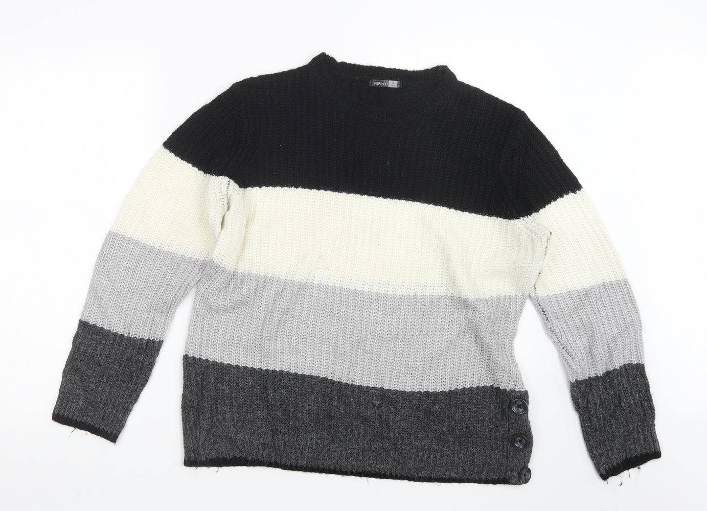 Pep&Co Womens Grey  Knit Pullover Jumper Size 18