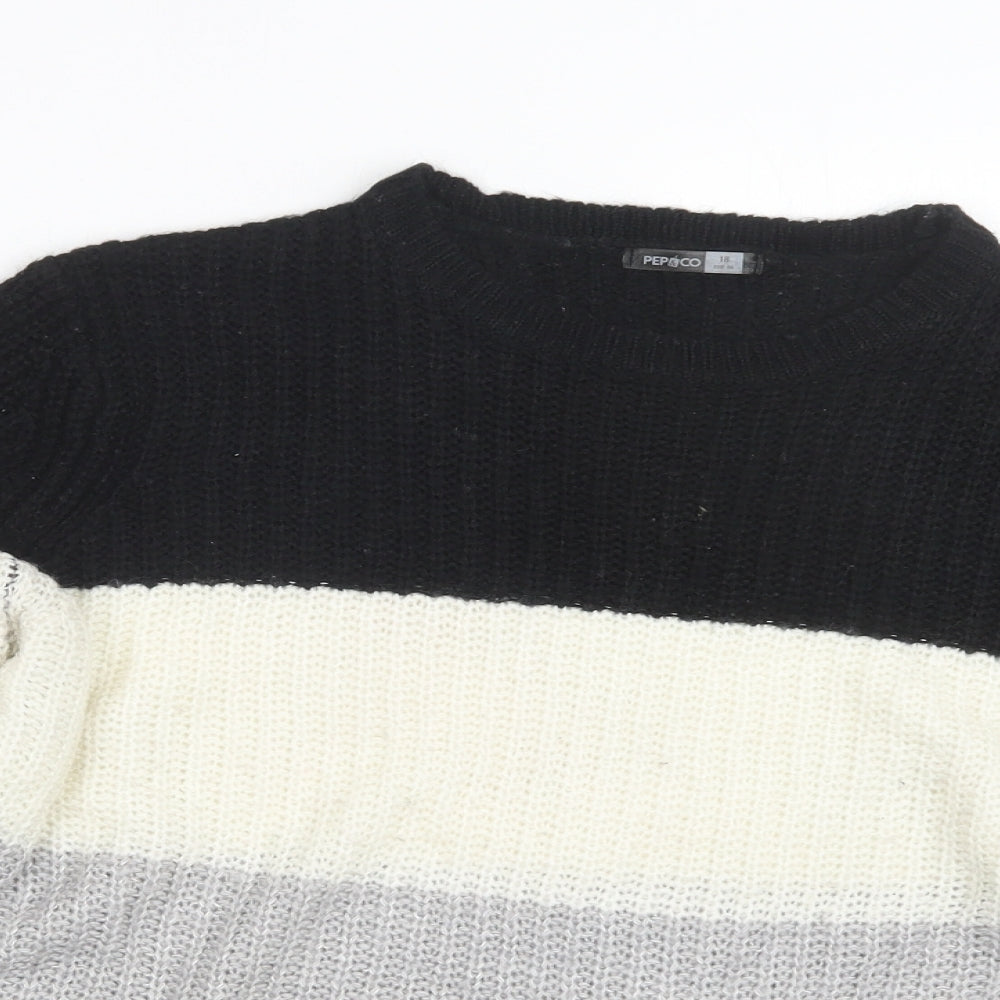 Pep&Co Womens Grey  Knit Pullover Jumper Size 18